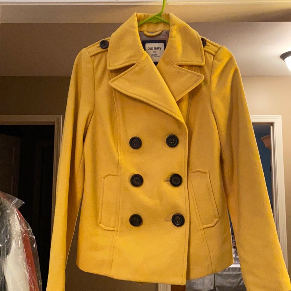 Yellow size small peacoat